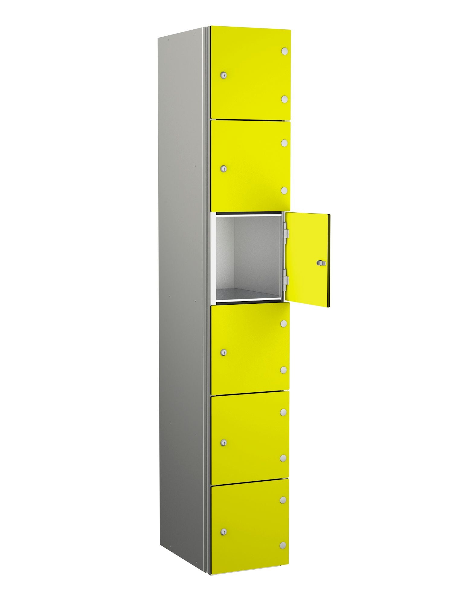 ZENBOX WET AREA LOCKERS WITH SGL DOORS - LIME YELLOW 6 DOOR Storage Lockers > Lockers > Cabinets > Storage > Probe > One Stop For Safety   