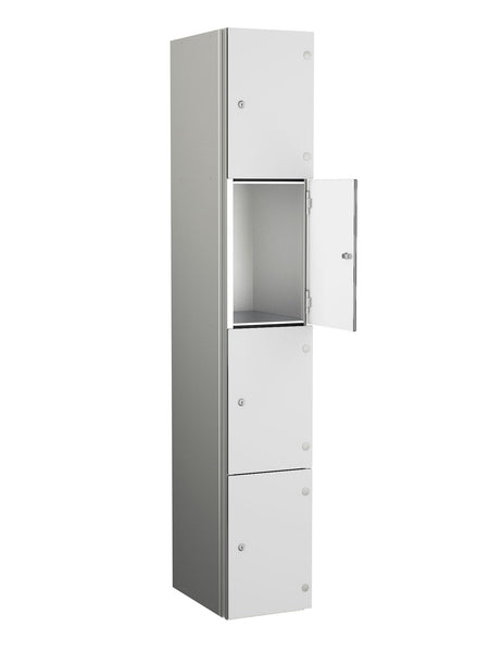 ZENBOX WET AREA LOCKERS WITH SGL DOORS - PEARLY WHITE 4 DOOR Storage Lockers > Lockers > Cabinets > Storage > Probe > One Stop For Safety   