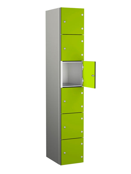 ZENBOX WET AREA LOCKERS WITH SGL DOORS - LIME GREEN 6 DOOR Storage Lockers > Lockers > Cabinets > Storage > Probe > One Stop For Safety   