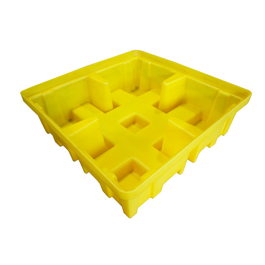 BP4FW 4 Drum Spill Pallet with Removable Grids & 4-way Fork Lift Access - Suitable for 4 x 205 Litre Drums Spill Pallet > Drum Spill Pallet > Spill Containment > Spill Control > Romold > One Stop For Safety    