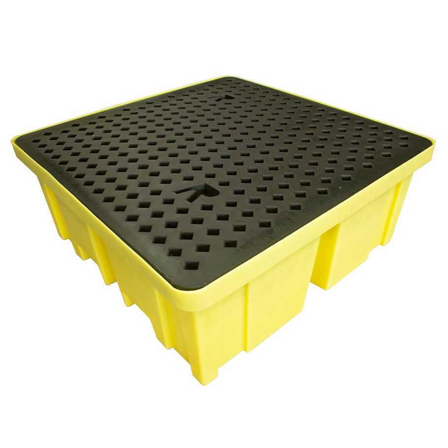 BP4XL 4Drum Spill Pallet with Extra Capacity Sump & Removable Grids - Suitable for 4 x 205 Litre Drums Spill Pallet > Drum Spill Pallet > Spill Containment > Spill Control > Romold > One Stop For Safety    