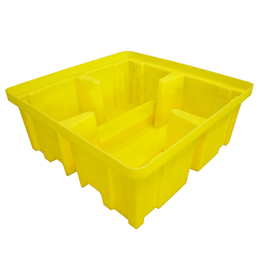 BP4XL 4Drum Spill Pallet with Extra Capacity Sump & Removable Grids - Suitable for 4 x 205 Litre Drums Spill Pallet > Drum Spill Pallet > Spill Containment > Spill Control > Romold > One Stop For Safety    