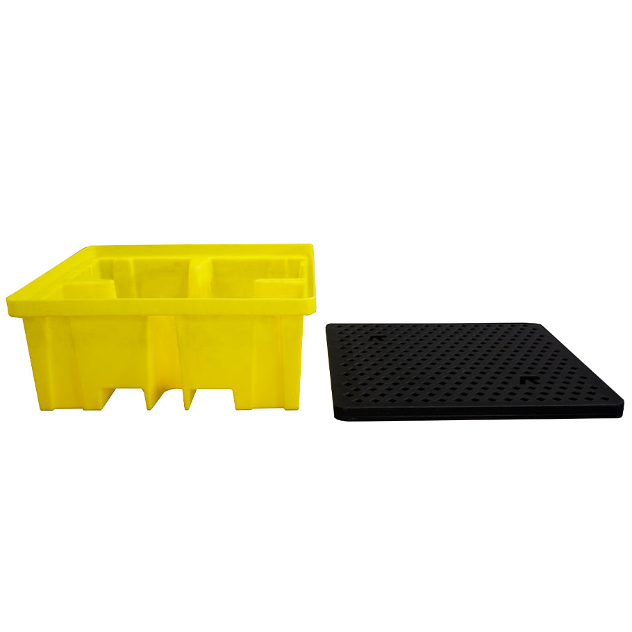 BP4XL 4Drum Spill Pallet with Extra Capacity Sump & Removable Grids - Suitable for 4 x 205 Litre Drums Spill Pallet > Drum Spill Pallet > Spill Containment > Spill Control > Romold > One Stop For Safety   