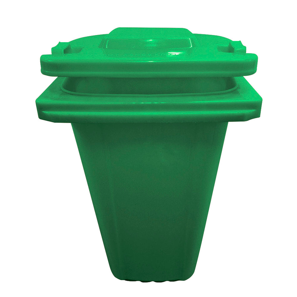 120 Litre Wheelie Bin with 2 Fitted Wheels & Handle Lid in Green Cleaning > Hygiene > Maintenance > Janitorial > Wheelie Bins One Stop For Safety   