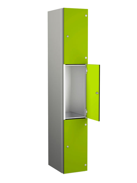 ZENBOX WET AREA LOCKERS WITH SGL DOORS - LIME GREEN 3 DOOR Storage Lockers > Lockers > Cabinets > Storage > Probe > One Stop For Safety   