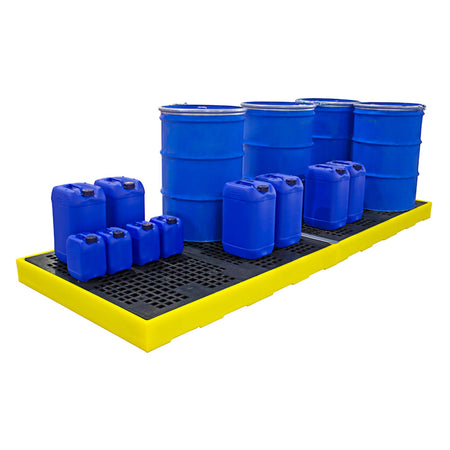 BF8 Bund Spill Deck Flooring with Removable Grids & 430 Litre Sump Capacity - Suitable for 8 x 205ltr drums Spill Pallet > Bunded Spill Deck > Spill Containment > Spill Control > Romold > One Stop For Safety    