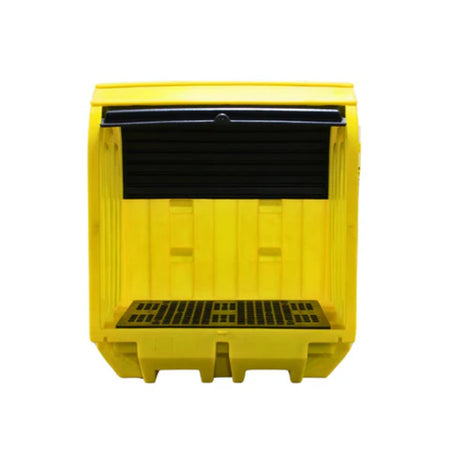 BP2HC Hard Covered Drum Spill Pallet with Lockable Roller Shutter Door Spill Pallet > Covered Spill Pallet Bunds > Spill Containment > Spill Control > Romold > One Stop For Safety    