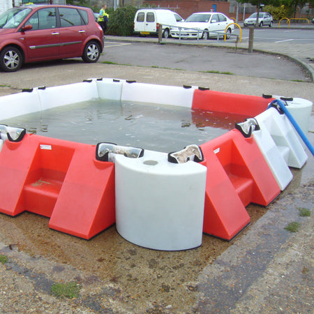 Floodstop Heavyweight Pre-Fill Flood Barrier in White - 0.5m Flood > Barrier > Storm > Fluvial > Emtez > Romold One Stop For Safety   