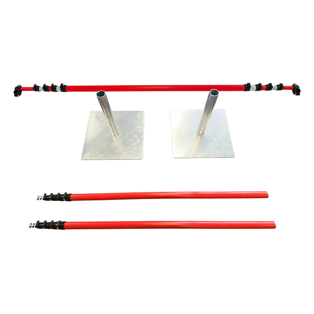 GS6 Guardian Goalpost Barrier Kit 2 with Poles, Steel Bases & Crossbar  One Stop For Safety   