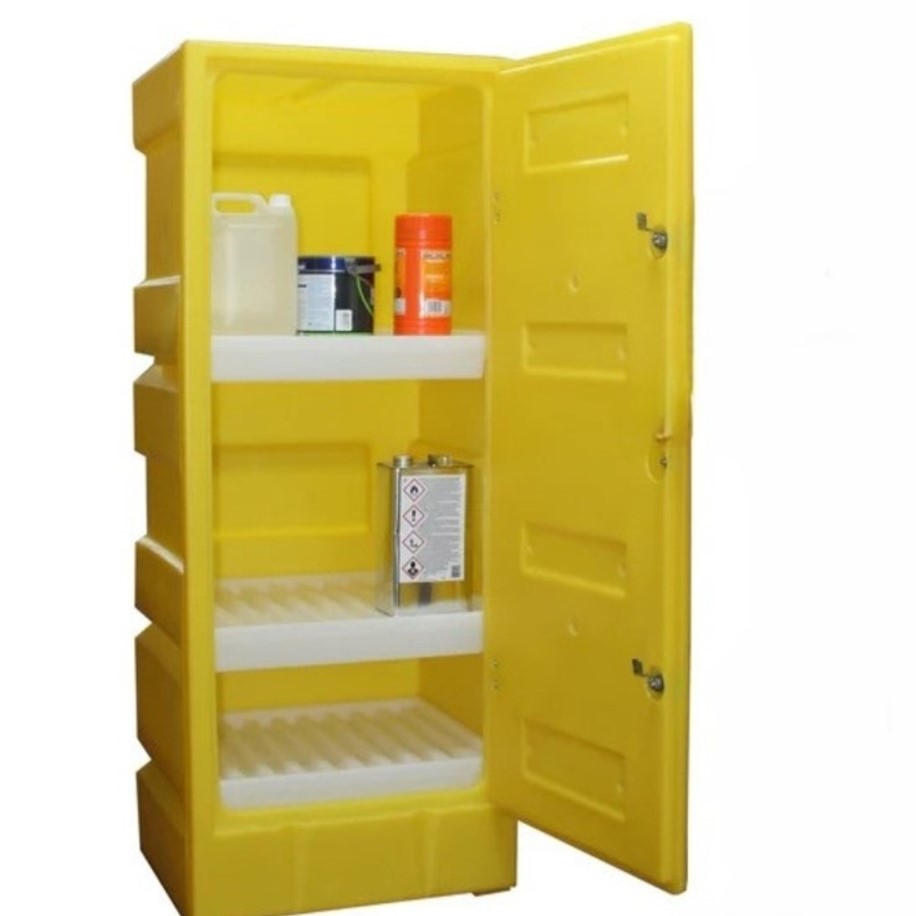 PSC2 Bunded Storage Cabinet with 70 Litre Sump 3 Shelves & Lockable Door - 1650mm High Spill Cabinet > Coshh > Spill Containment > Spill Control > Romold > One Stop For Safety   