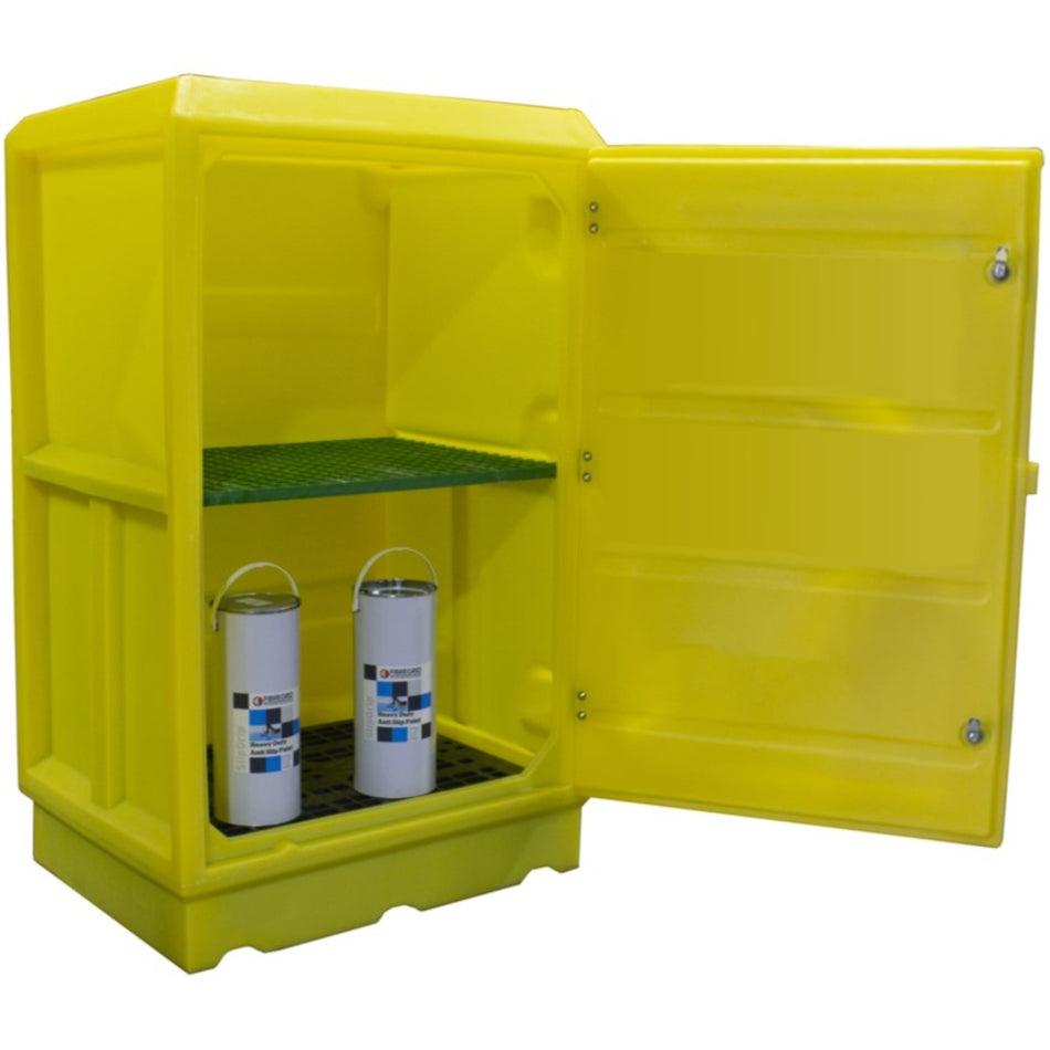PSC5 Bunded storage cabinet with 100 Litre Sump 1 Shelf & Lockable Door - 1520mm High Spill Cabinet > Coshh > Spill Containment > Spill Control > Romold > One Stop For Safety   