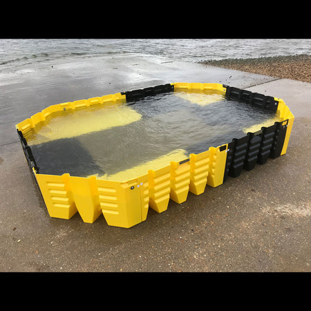 Floodfence Lightweight Flood Diverter Corner Barrier in Yellow Flood > Barrier > Storm > Fluvial > Emtez > Romold One Stop For Safety   