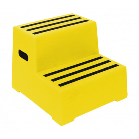 RW0102Y Heavy Duty Premium Safety Steps in Yellow - 2 Step Premium Safety Steps > Manual Handling > Kick Steps One Stop For Safety   