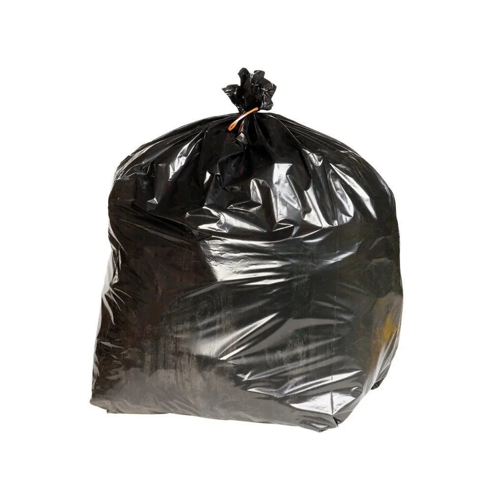 Wheelie Bin Liners Heavy Duty Recyled in Black - Pack of 100 Cleaning > Hygiene > Maintenance > Janitorial > Wheelie Bins One Stop For Safety   