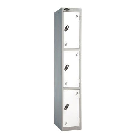 PROBEBOX STANDARD 1 NEST STEEL LOCKERS - SMOKEY WHITE 3 DOOR Storage Lockers > Lockers > Cabinets > Storage > Probe > One Stop For Safety   