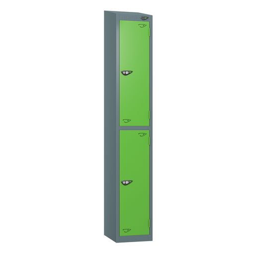 PURE SCHOOL LOCKERS WITH SLATE GREY BODY - FOREST GREEN 2 DOOR Storage Lockers > Lockers > Cabinets > Storage > Pure > One Stop For Safety   