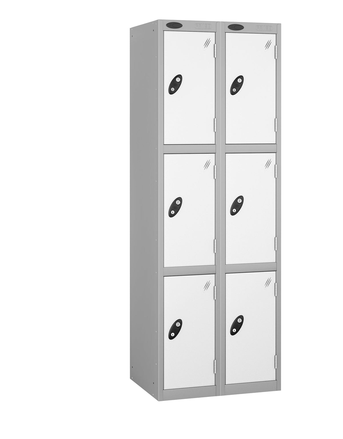 PROBEBOX STANDARD 2 NEST STEEL LOCKERS - SMOKEY WHITE 3 DOOR Storage Lockers > Lockers > Cabinets > Storage > Probe > One Stop For Safety   