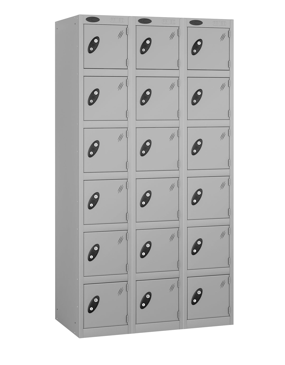 PROBEBOX STANDARD 3 NEST STEEL LOCKERS - DUST SILVER 6 DOOR Storage Lockers > Lockers > Cabinets > Storage > Probe > One Stop For Safety   