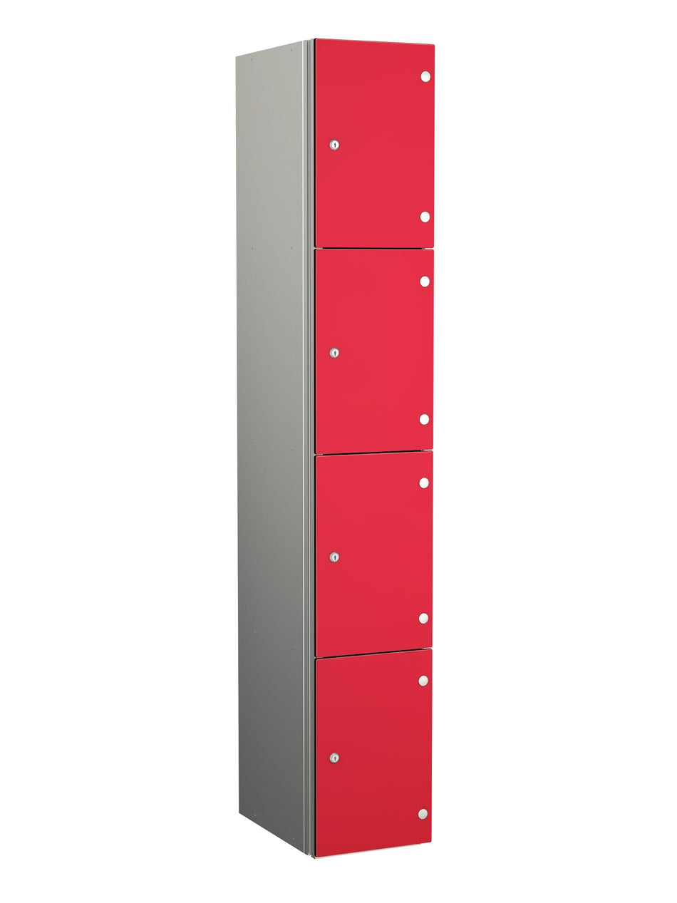 ZENBOX WET AREA LOCKERS WITH SGL DOORS - DYNASTY RED 4 DOOR Storage Lockers > Lockers > Cabinets > Storage > Probe > One Stop For Safety   