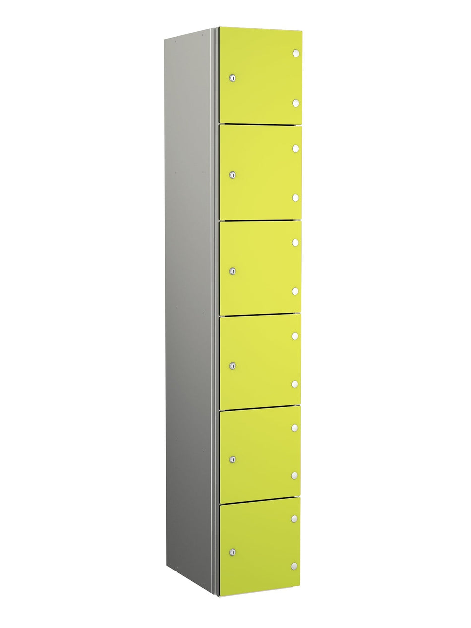 ZENBOX WET AREA LOCKERS WITH SGL DOORS - LIME YELLOW 6 DOOR Storage Lockers > Lockers > Cabinets > Storage > Probe > One Stop For Safety   