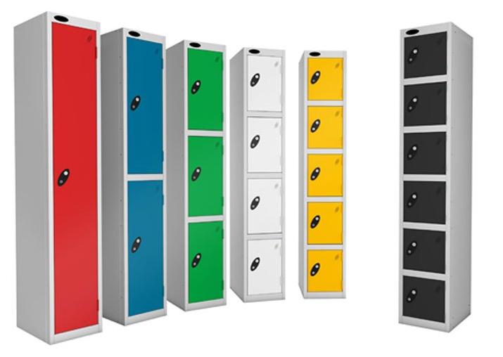PROBEBOX STANDARD 1 NEST STEEL LOCKERS - JET BLACK 5 DOOR Storage Lockers > Lockers > Cabinets > Storage > Probe > One Stop For Safety   