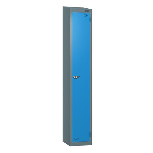 PURE SCHOOL LOCKERS WITH SLATE GREY BODY - COBALT BLUE 1 DOOR Storage Lockers > Lockers > Cabinets > Storage > Pure > One Stop For Safety   