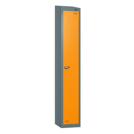 PURE SCHOOL LOCKERS WITH SLATE GREY BODY - MAGMA ORANGE 1 DOOR Storage Lockers > Lockers > Cabinets > Storage > Pure > One Stop For Safety   