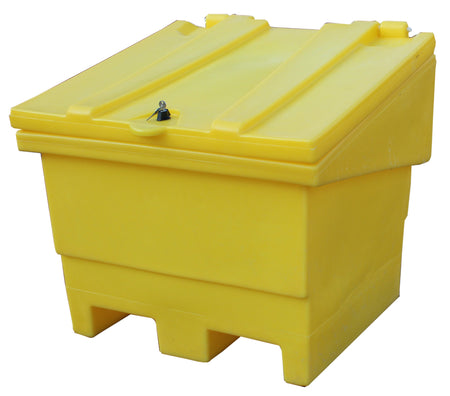 GRITBIN Grit Bin Salt Container with Higned Lid - 250 Litre Capacity Spill Pallet > IBC > Spill Containment > Spill Control > Romold > One Stop For Safety   
