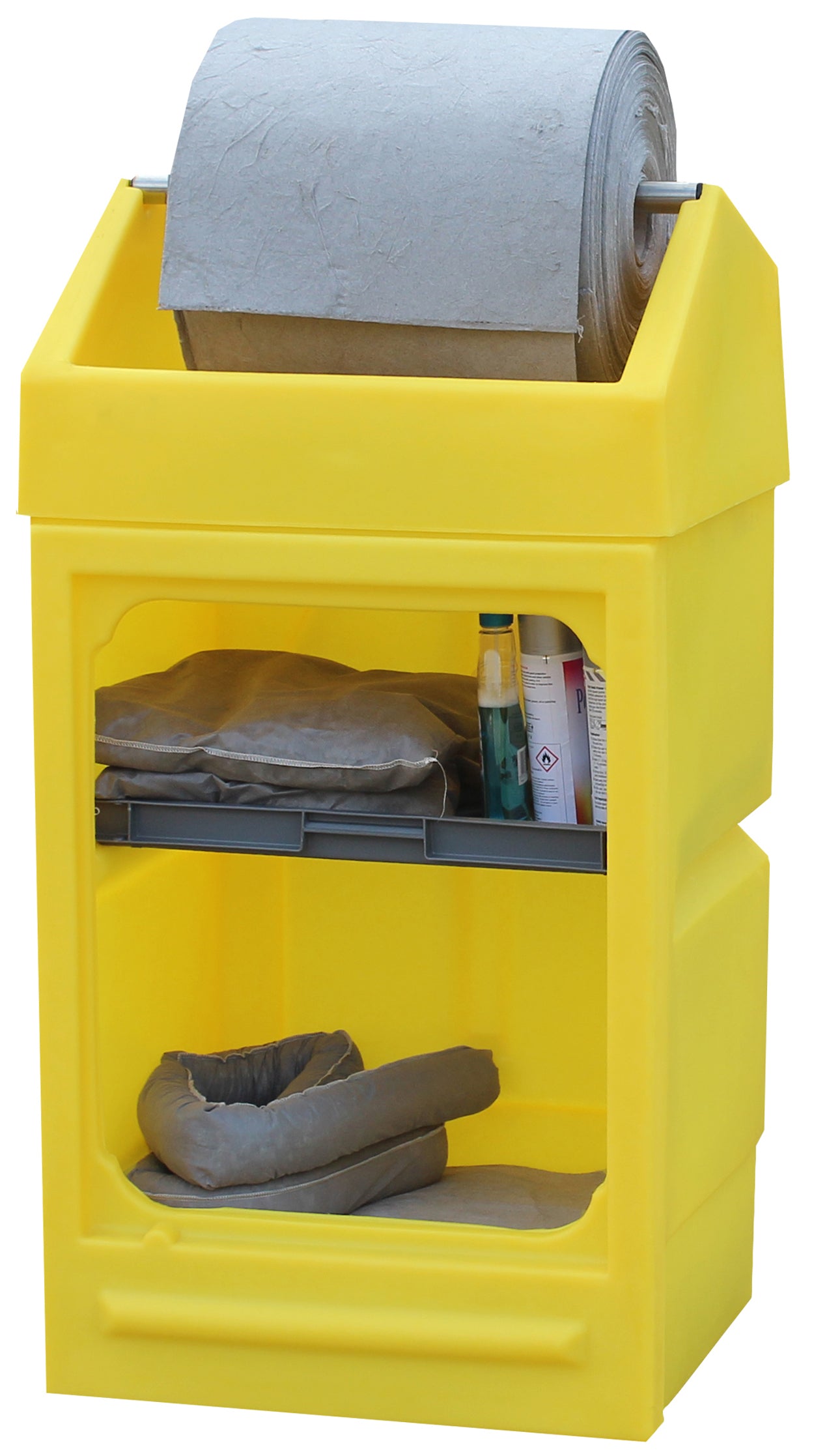 PDS Poly Dispensing Storage Cabinet with Removable Shelf, Roll Holder & Open Front - 980mm High Spill Cabinet > Coshh > Spill Containment > Spill Control > Romold > One Stop For Safety   