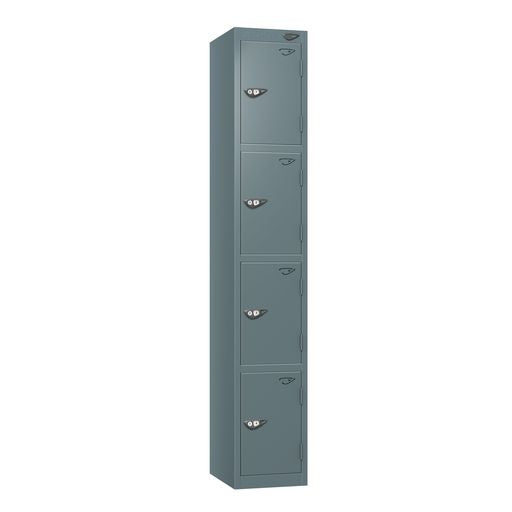 PURE SCHOOL LOCKERS WITH SLATE GREY BODY - SLATE GREY 4 DOOR Storage Lockers > Lockers > Cabinets > Storage > Pure > One Stop For Safety   