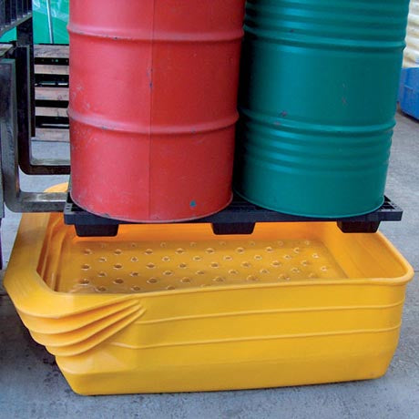 PALCON4 Pallet Converter - Converts Standard Euro Pallet into 4 Drum Bunded Spill Pallet Spill Pallet > Drum Storage > Spill Containment > Spill Control > Romold > One Stop For Safety   