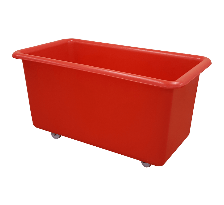 RB0412R Premium Mobile Container Trucks in Red - 625 Litre Capacity Mobile Containers > Manual Handling > Plastics Tubs > One Stop For Safety   