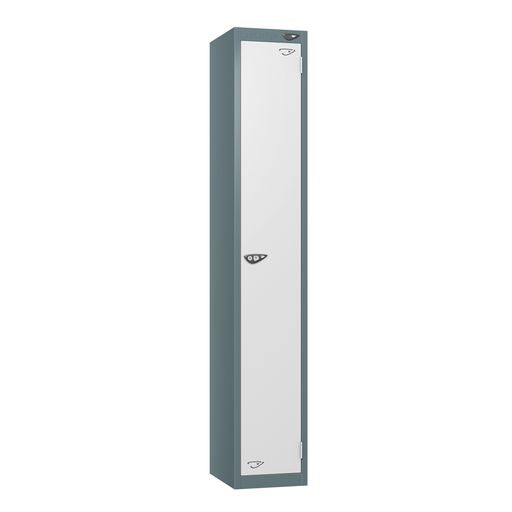 PURE SCHOOL LOCKERS WITH SLATE GREY BODY - ARCTIC WHITE 1 DOOR Storage Lockers > Lockers > Cabinets > Storage > Pure > One Stop For Safety   