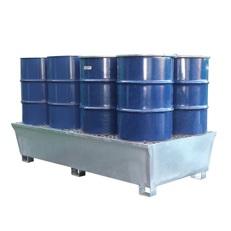 GSP8D Galvanised Steel Spill Pallet with Galvanised Legs & 2-way Fork Lift Access - 8 x 205 Litre Drums Spill Pallet > Drum Spill Pallet > Spill Containment > Spill Control > Romold > One Stop For Safety   