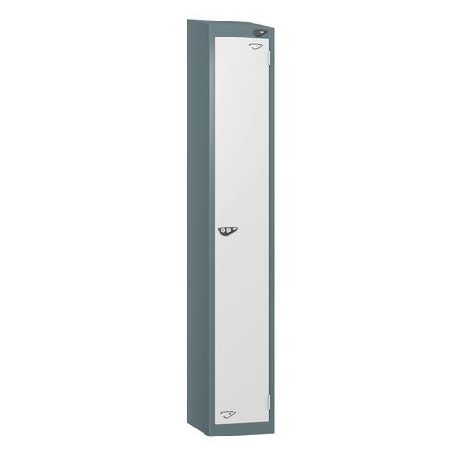 PURE SCHOOL LOCKERS WITH SLATE GREY BODY - ARCTIC WHITE 1 DOOR Storage Lockers > Lockers > Cabinets > Storage > Pure > One Stop For Safety   