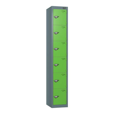 PURE SCHOOL LOCKERS WITH SLATE GREY BODY - FOREST GREEN 6 DOOR Storage Lockers > Lockers > Cabinets > Storage > Pure > One Stop For Safety   